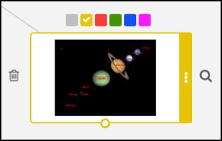 Teachers can move, connect, and change color of responses as they come onto the screen in Instant Whiteboard.