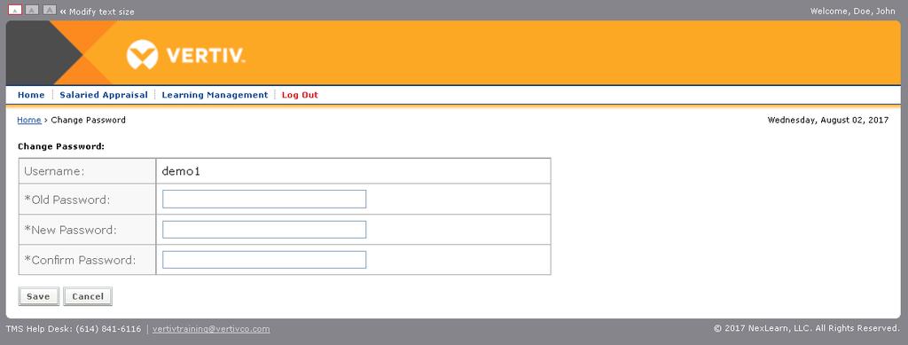 Change your Password You can manage your password after logging into CareerMap. Figure 1.6 (Change Password Page) Step 1 Select the Home tab.