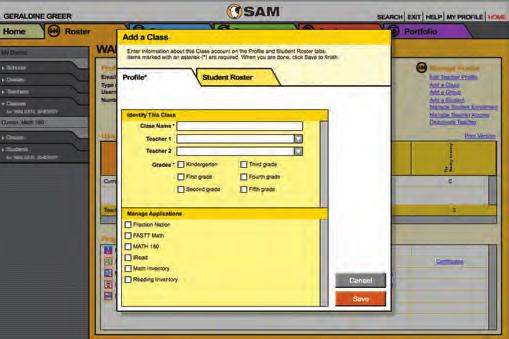 SAM Central & SAM SAM Initial Administrator Setup Import roster information using a CSV file upload or manually complete the tasks below in SAM in order for teachers to begin administering Math