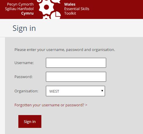 Sign in When you sign in with your username and password, you will also need to choose your organisation from the list. If you re not sure which option to choose, contact your administrator.