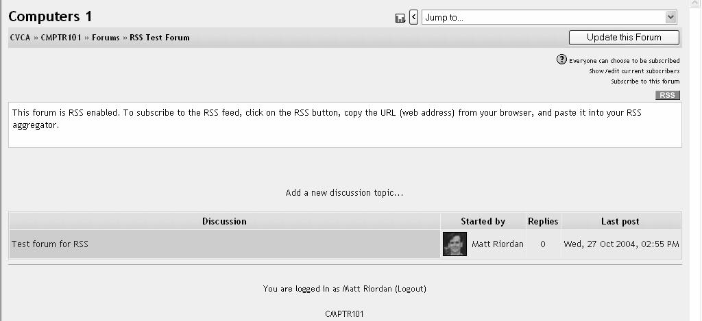 As new posts (or discussions) get added, the oldest post/discussion gets replaced on the RSS feed.