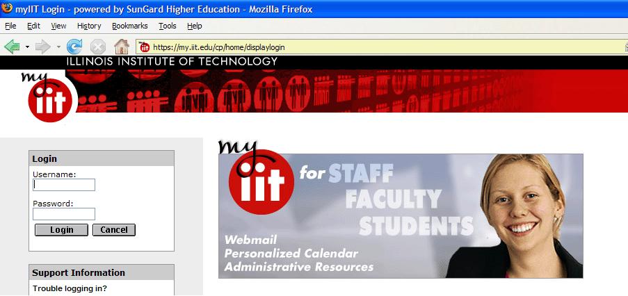 Signing Onto MyIIT and Internet Native Banner To access INB you need to log on to the myiit portal.