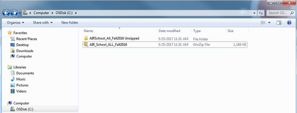 Viewing Reports & Files You can unzip the file (see Figure 36) after you have