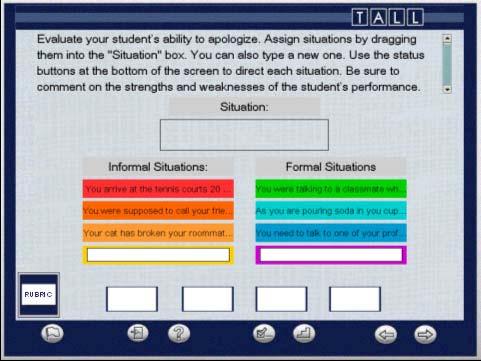 52 Figure 15. Screen shot of an evaluation screen for tutors.