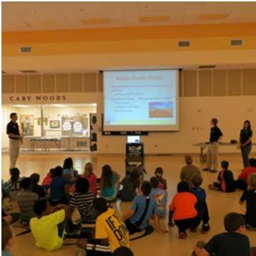 The outreach program, which has been operational for a number of years, provides 4 th and 5 th grade students hour-long blocks of instruction with a focus on traffic safety.