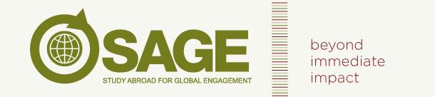 edu Project background: Beyond Immediate Impact: Study Abroad for Global Engagement (SAGE) is funded by a threeyear grant from the U.S. Department of Education, Title VI: International Research and Studies Program.