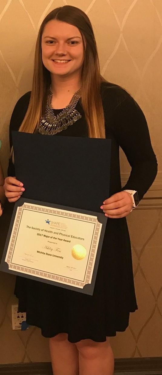Student Hall of Fame Recognition Ashley Foss received a National Physical Education Major of the Year award from SHAPE America