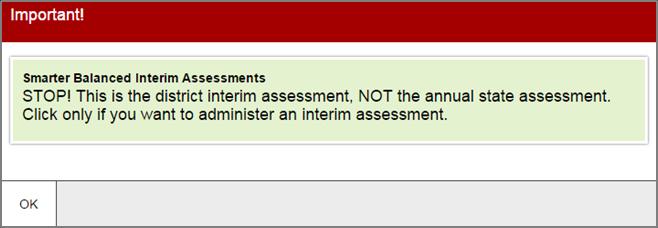 Note: Students will only be able to see and access those tests for which they are eligible in TIDE.