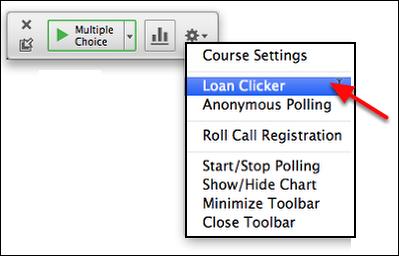 Temporarily loan a clicker to a student You can temporarily assign a remote to a student for a single polling session.