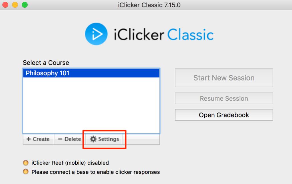 Customize Your Course Settings Update the settings for a course The iclicker Classic system is designed to be a simple classroom response system that can be used almost immediately upon launching.