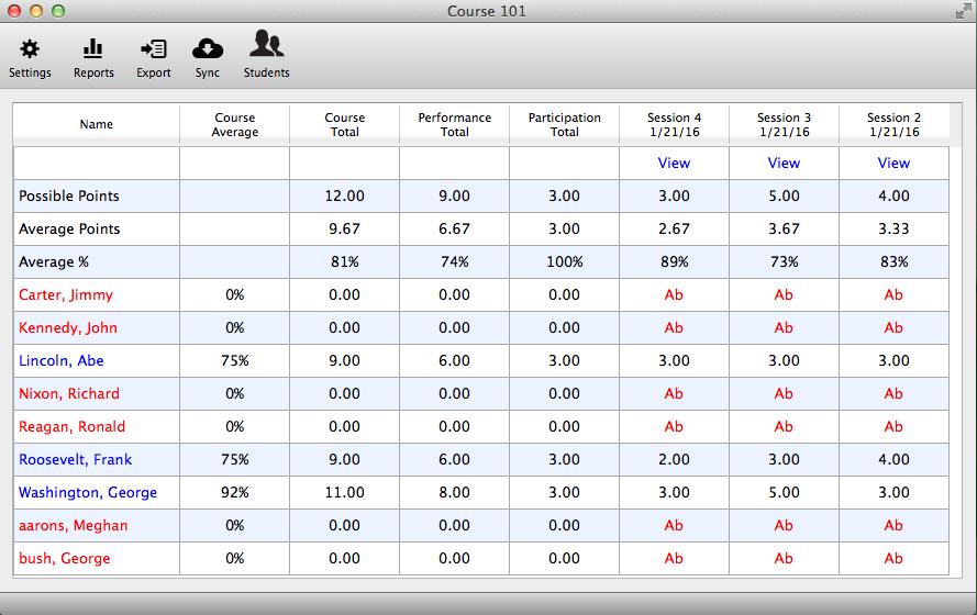 Generate reports Using i>clicker you can prepare overall, session, and student summary reports.