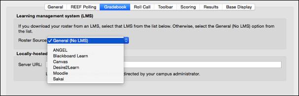 Gradebook Use the Gradebook settings to specify the source for your student roster. 1.