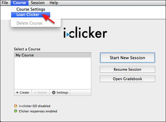 Permanently loan a clicker to a student The Loan Clicker feature may be used to permanently assign a clicker to a student for the entire term.
