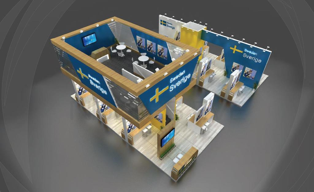 SWEDISH PAVILION AT ARAB HEALTH 2017 PROPOSED STAND DESIGN PLEASE NOTE THAT THE CURRENT DESIGN EXCLUDES THE