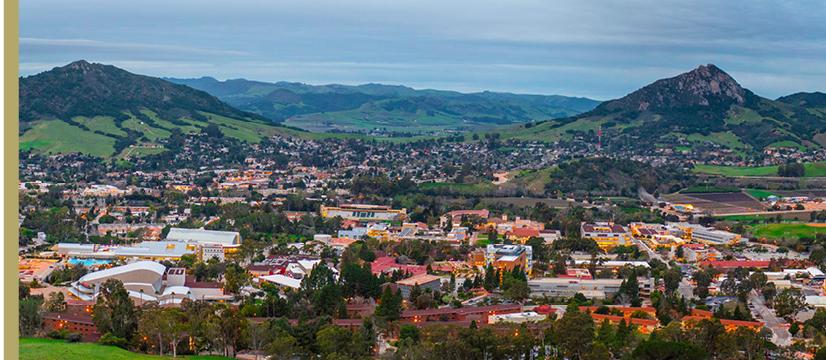 Welcome to Cal Poly. We hope your time with us will challenge you to grow professionally and enrich your life personally.