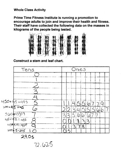 4 A B Data Management and Probability Student Work Sheets