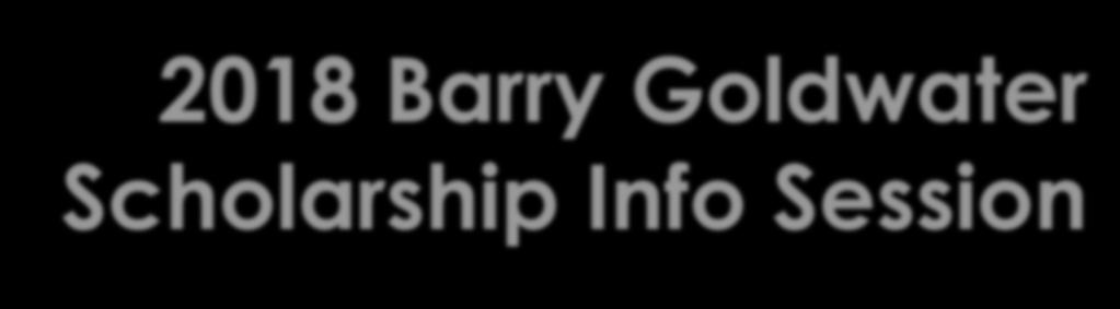 2018 Barry Goldwater
