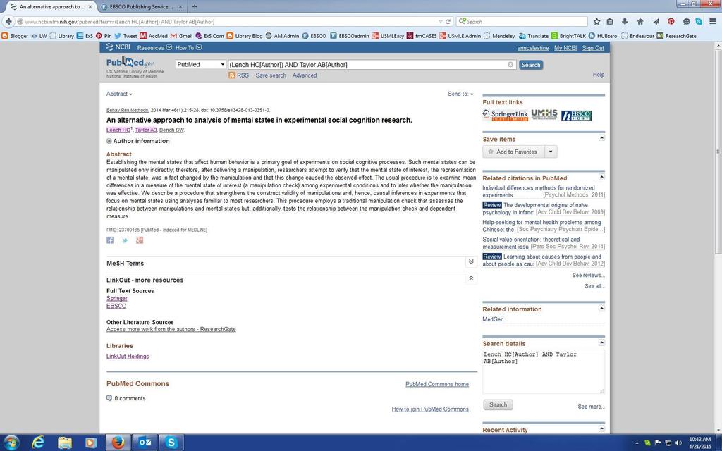 PubMed LinkOut to EBSCO Sign