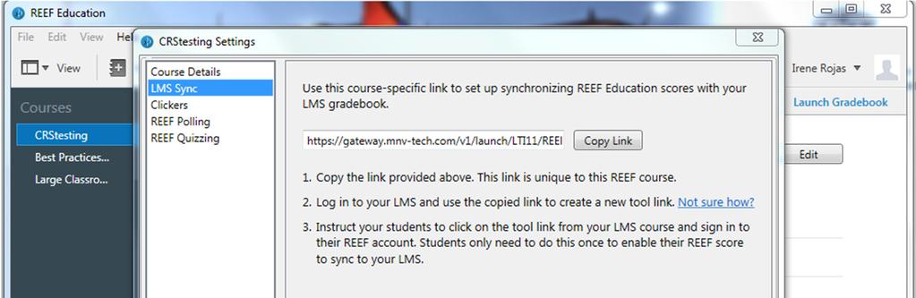 Note: Whenever you sync your scores from REEF to Blackboard, you also