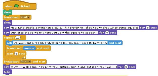 Teacher Notes Part 2 Possible Scratch Solution This first script introduces the project,