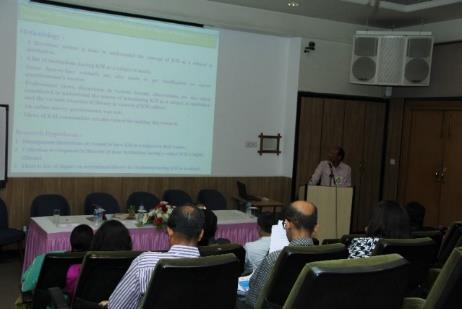 Mr. Pradeep Das, Librarian, MIT Art, Design and Technology University, Pune, compared institutions were Knowledge Management taught as subject with Libraries of these institutions.