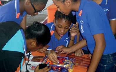 Below Students participate in the STEMagination project delivered by the University of West Indies School of Education, with support from BG Trinidad and Tobago.
