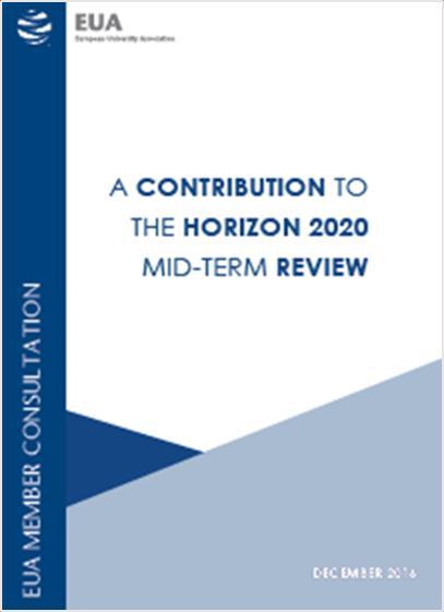 36 2.5 Links between national and EU-level funding The EUA member consultation on the Horizon 2020 mid-term review, conducted in 2016, revealed that when national funding opportunities decrease,
