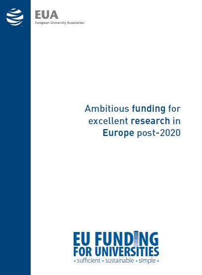 37 2.6 Better synergies through ambitious funding for FP9 EUA has been calling for a significant increase in the budget of the future Framework Programme for Research and Innovation (FP9) in its