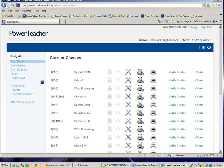 Logging Out of PowerTeacher To log out of PowerTeacher, click on the words Sign Out next to the word Help located top right on the PowerTeacher screen. This will bring you back to the Sign in Screen.