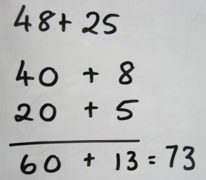 Year Three into Year Four Addition: Beginning to use the column method with