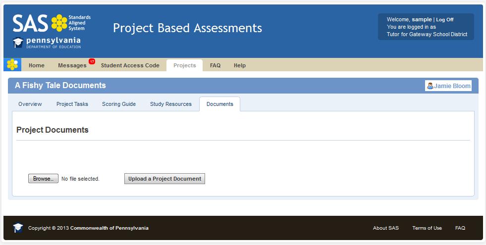 Standards Aligned System Project Based Assessment Manual 25 Documents This permits a Tutor to upload materials/resources the Tutor may deem useful for the Student as he or she completes the project.