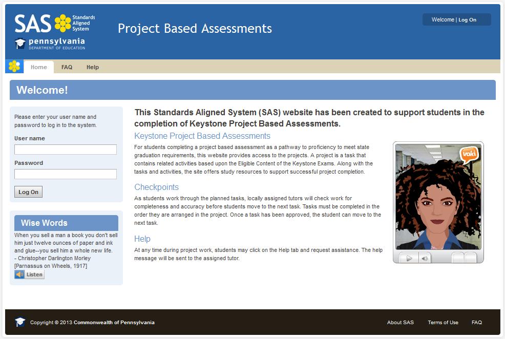 Standards Aligned System Project Based Assessment Manual 28 Footer Menu The Footer Menu rests at the bottom of every page in the site. It provides quick access to a number of areas within the site.