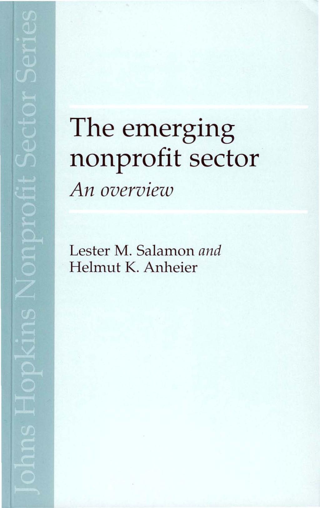 The emerging nonprofit sector An