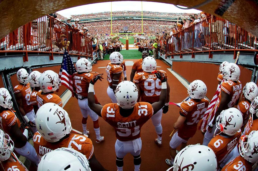 Impact of Texas Football 2013 Football Average Profile Average Per Game Total (6 Home Games) Stadium Capacity 100,119 Stadium Attendance 98,976 593,857 Out-of-Town Game Day Visitors 80,769 484,616