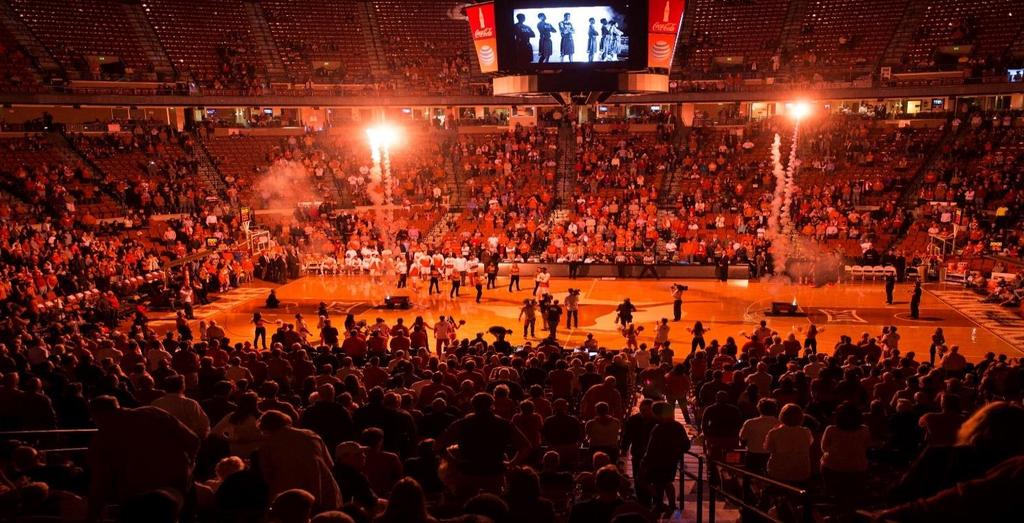 Impact of Men s & Women s Basketball 2013 2014 Men s Basketball Average Profile Average Per Game Total (18 Home Games) Stadium Capacity 16,540 Attendance 9,979 179,625 Out-of-Town Visitors 2,329