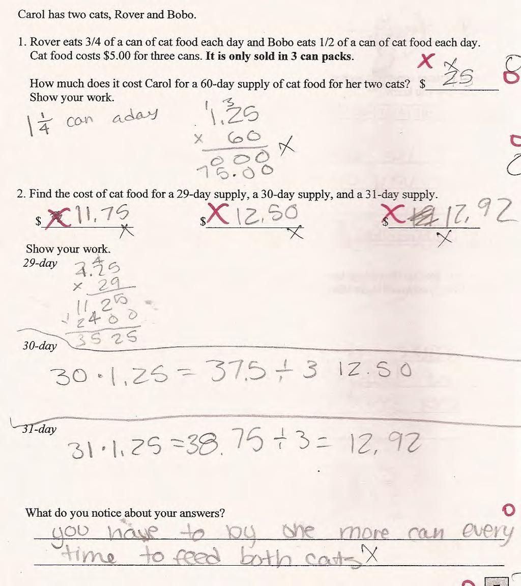 While Student F scores no points in this task, the student has work that could lead to the correct solution. In part 1 what does Student F know? What does Student F forget?
