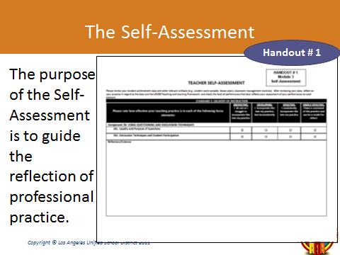 The Self- Assessment tool and the Individual Growth Plan tool are not created in isolation.