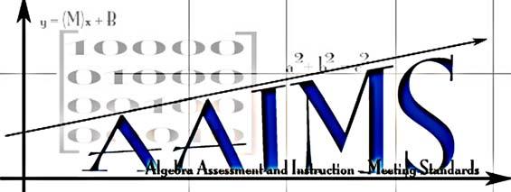 Teacher Project AAIMS: Algebra Assessment and Instruction: Meeting Standards XXX High School Fall 2005 Directions: Student For each student, rate his or her general proficiency in algebra relative to