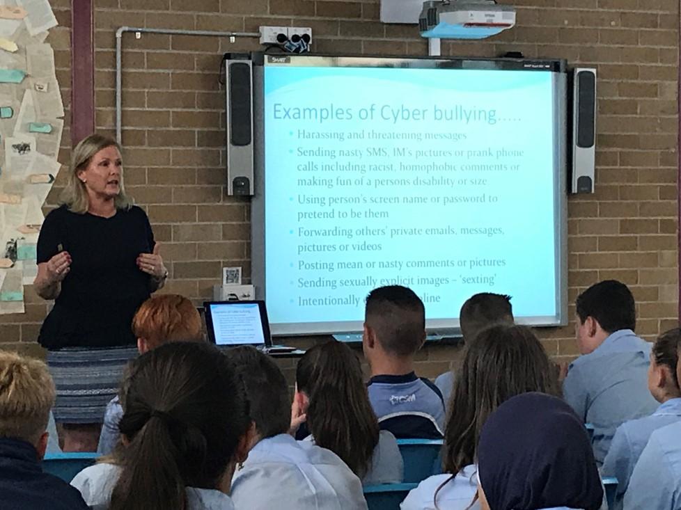 CYBERSAFETY PRESENTATIONS Last week we had Susan McLean, an ex-police officer and Cybersafety expert come and speak to Years 7, 8 and 9 about