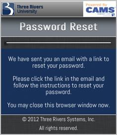Figure 6: Password Reset email sent 4.