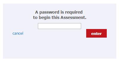 3. At the bottom of the list of requirements, click the start the assessment button to begin working on your assessment.
