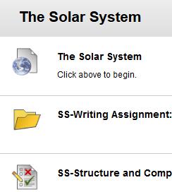 The student accesses all units by clicking on the unit name from the main navigation menu. Once within the unit, the student clicks on the content/assignment link desired.