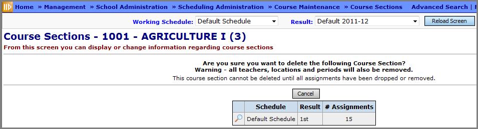 Add Course Section When adding a course section, you will be presented with the General tab of the Course Sections Maintenance screen.