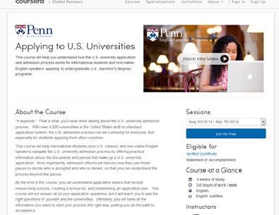 ONLINE COURSES: APPLYING TO