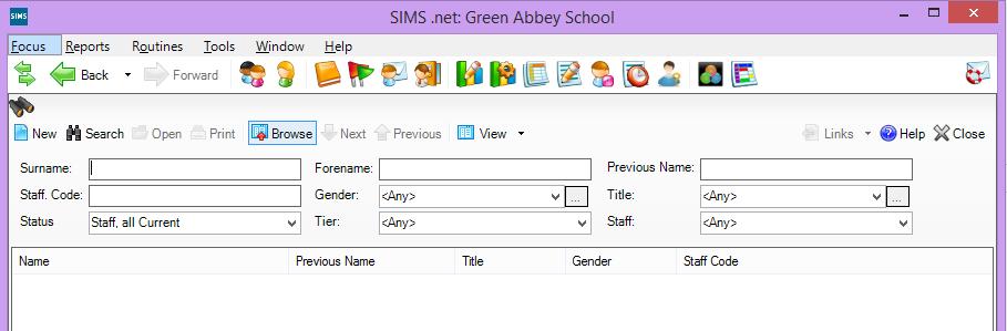 Administer Staff Changes The details for new staff should be recorded as soon as the information is available.