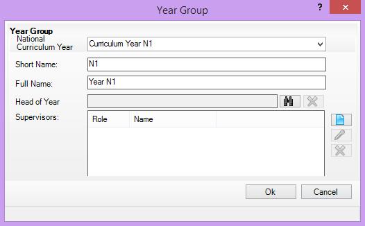 6. Right-click on Pastoral Structure and select New Year Group: 7. Select the National Curriculum Year from the drop-down list, which is associated with this new Year Group. 8.
