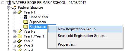 Right-click again on the Registration Group folder and select New Registration Group: 7.