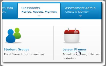 Lesson Planner Scheduling The Classrooms module provides an online lesson planner.