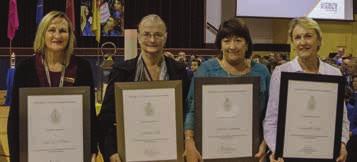Mrs Sally De Maria, Mrs Lyndall Smith, Mrs Marion Murray and Mrs Denise O'Brien with their Champagnat Day Awards Champagnat Day 2016 The Feast Day of Saint Marcellin Champagnat was celebrated on