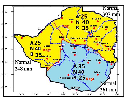 Region 1 & 2 Region 1 Harare, much of Mashonaland East, Mashonaland West, Mashonaland Central, northeastern parts of Midlands, parts Manicaland Region 2 The bulk of Matabeleland North, parts of